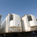 refrigerated storage trailers in a row
